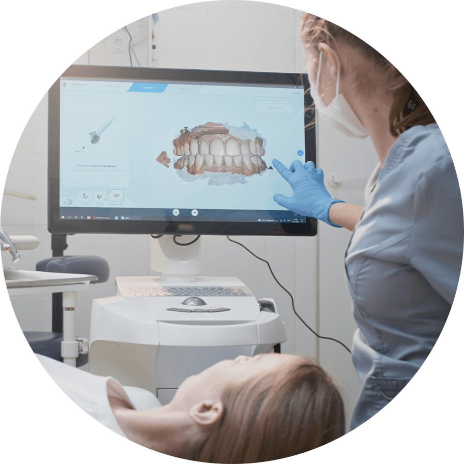 dental patient receiving scan